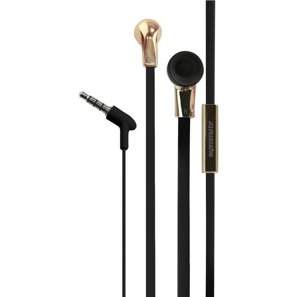 Promate Chrome In-Ear Headset, 1.25m, Gold/Black